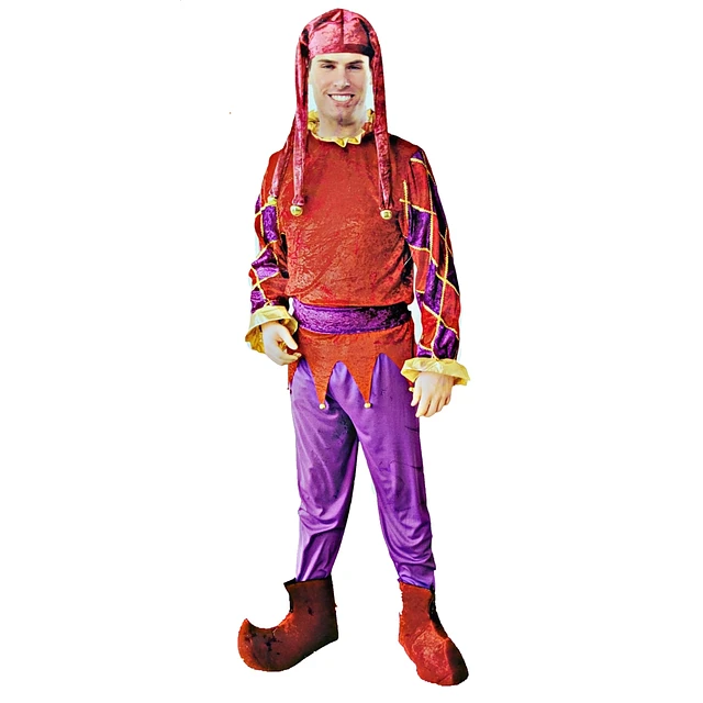 Disfraz hombre bufón con sombrero