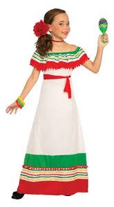 Disfraz niña vestido mexicano (3 A 4 AÑOS)