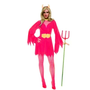 Disfraz vestido rojo diabla mujer