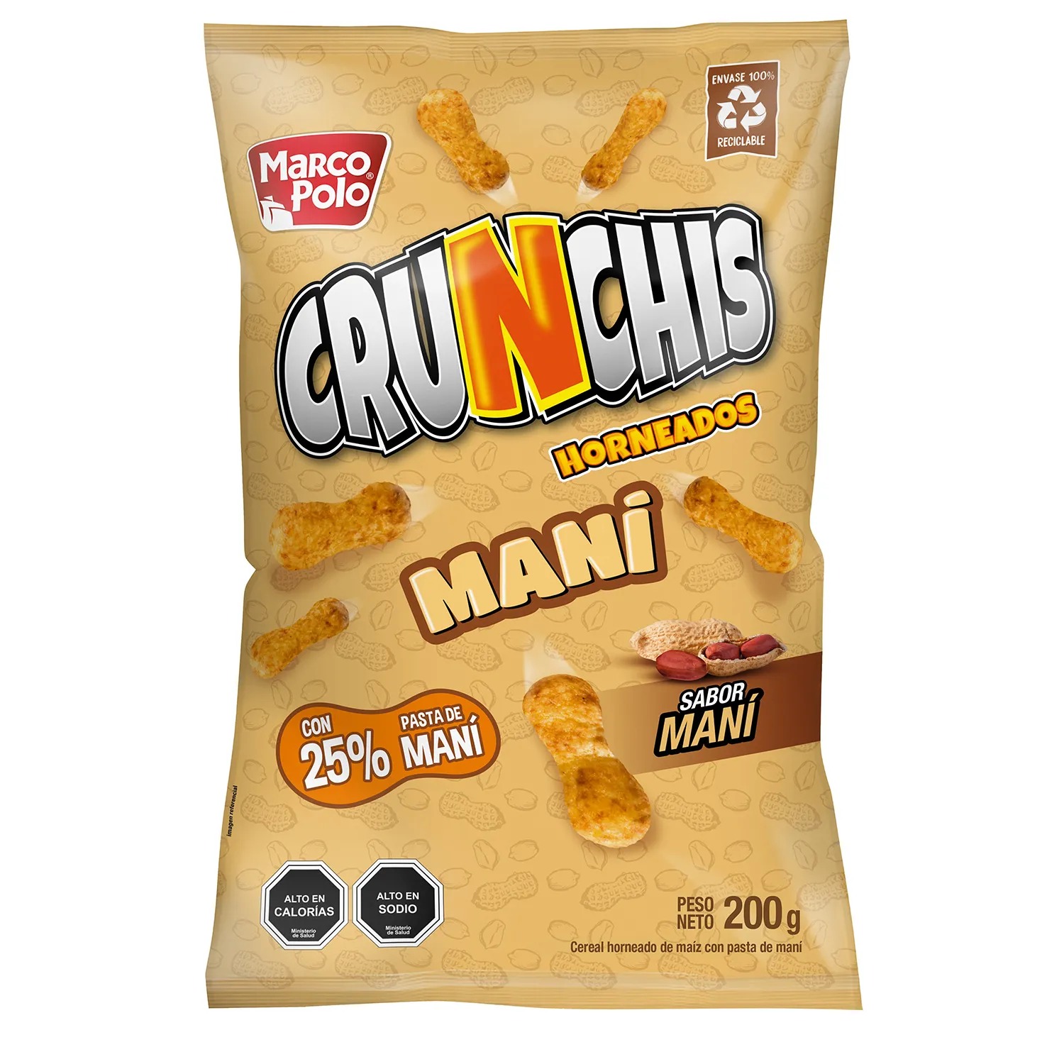 Crunchis Suflés de Maní Marco Polo 200g