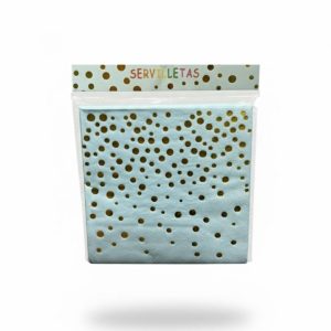 Servilletas Lunares/Polka Dorado 20 Unidades Variedades