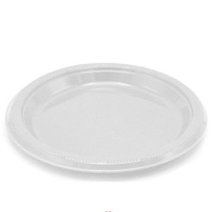 Plato plástico 18cm Blanco  10 unid