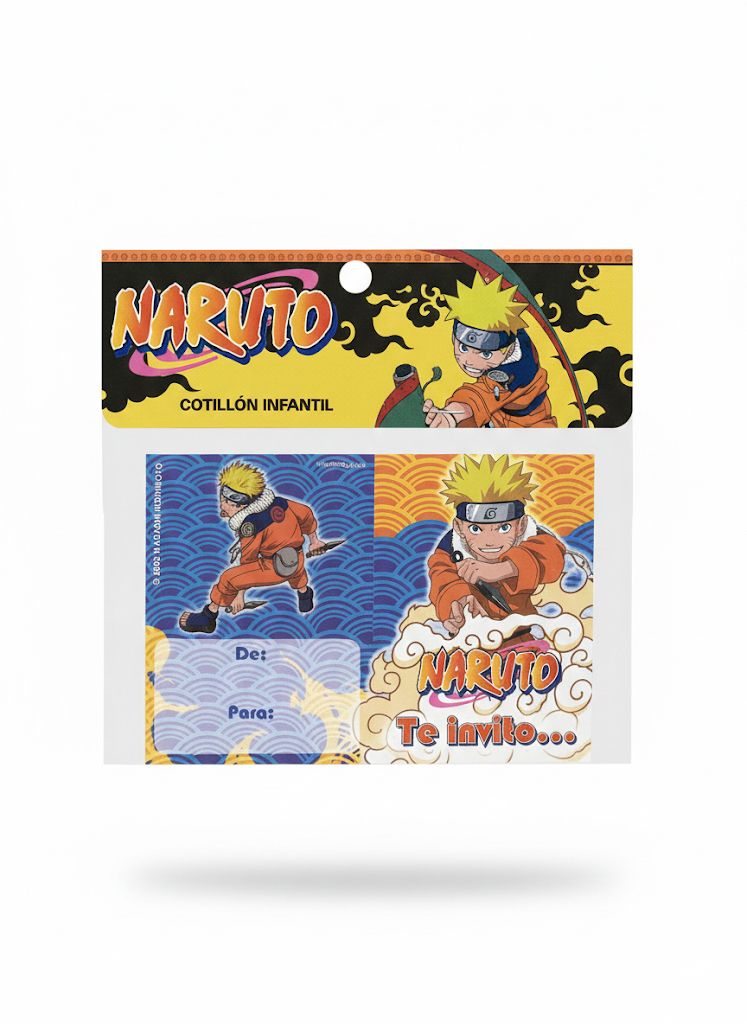 ´Tarjeta de Invitación Naruto 6 Unidades