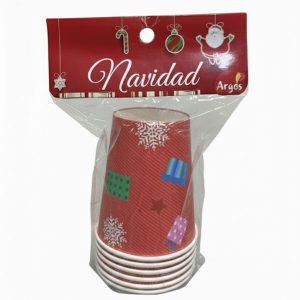 Vaso Polipapel Temático Navideño 6 Unidades
