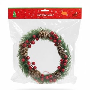 Corona Colgante de Pino Artificial