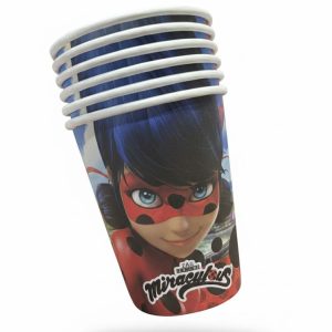 Vasos Polipapel Miraculous Ladybug 6 Unidades