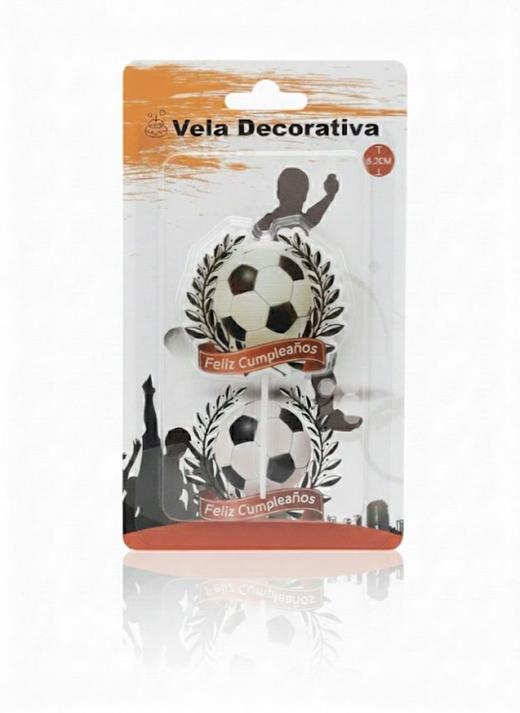 Vela Decorativa Temática Futbol Balón FC