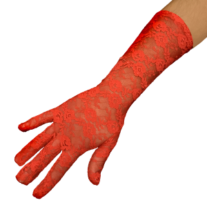 Guante encaje rojo (34CM)