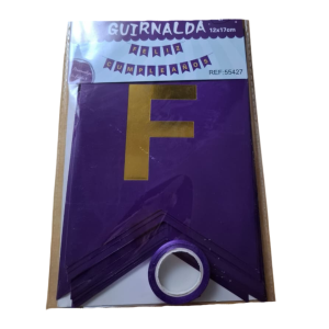 Guirnalda FC morado dorado (12x17CM)