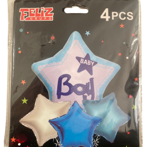 Set globo foil boy 4 pcs
