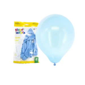 Globo liso color celeste 25 unidades (R5)