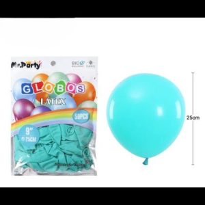 Globo color azul tiffany mate 50 unidades (R9)
