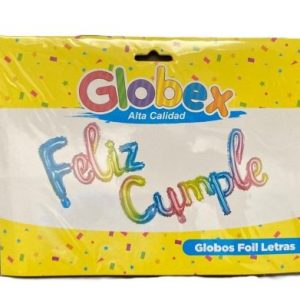 Globo metalizado feliz cumple multicolor