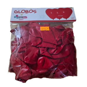 Globo corazón rojo (50 unidades 25CM)