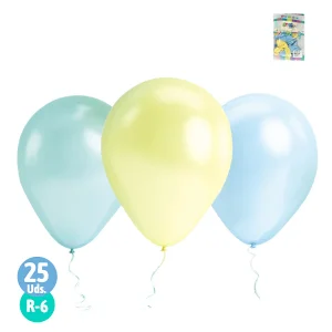Globos pasteles surtidos 25 unidades (R6)