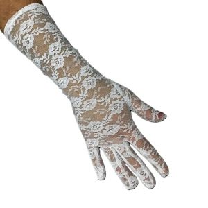 Guante encaje blanco (34CM)