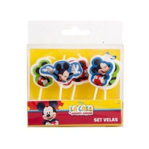 Velas con diseño Mickey Mouse 5 unidades