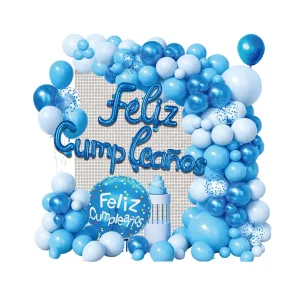 C Set Globos decoración  azul celeste  58 pcs