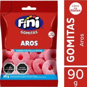 Gomitas Aros De Frutilla Ácida (90g)