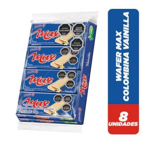 Pack Galleta Max Wafer Vainilla 8 Unidades