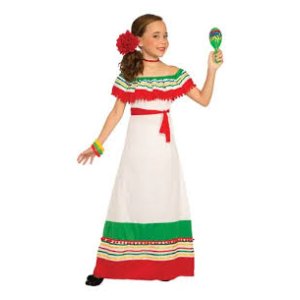 Disfraz niña vestido mexicano (3 A 4 AÑOS)