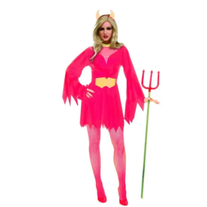 DISFRAZ VESTIDO ROJO DIABLA CARNAVAL