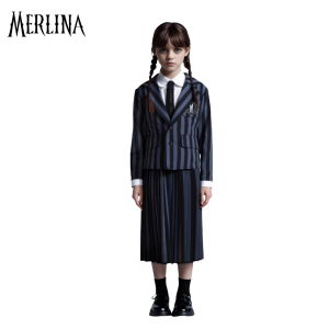 Traje Merlina Wednesday niña