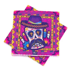 Servilletas calacas (12 unidades 25x25)