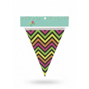 BANDERIN CHEVRON FLUOR CARNAVAL