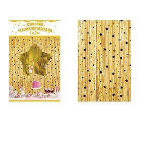 Cortina metal estrella dorada (1x2MT)