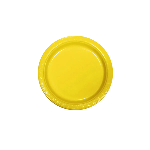 PLATO PLASTICO 18CM AMARILLO 10 UNID MP