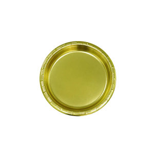 PLATO METALIZADO 18CM DORADO 6 UNID MP