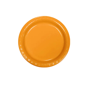 PLATO PLASTICO 18CM NARANJO 10 UNID MP