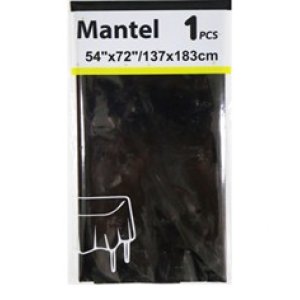MANTEL METALIZADO 137X183 NEGRO MPA