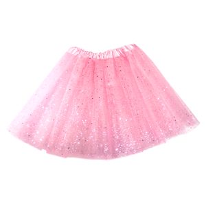 Falda balerina escarcha rosado
