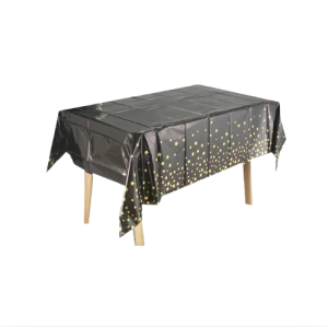 MANTEL NEGRO ESTRELLA DORADO 137X183 MP