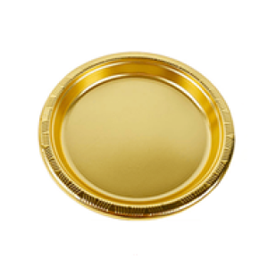 PLATO METALIZADO 18CM DORADO 6 UNID MP