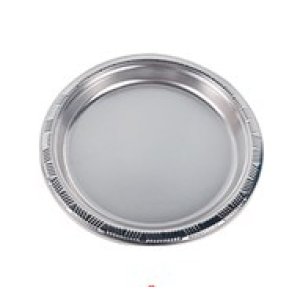 PLATO METALIZADO 18CM PLATA 6 UNID MP