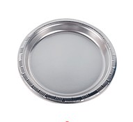 Plato plástico plateado (10 unidades 18 CM copia)