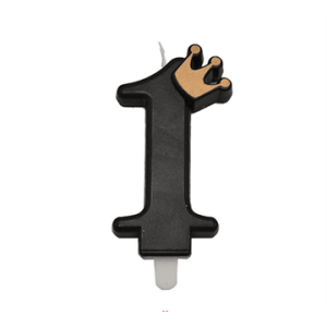 Vela numero 1 corona negra