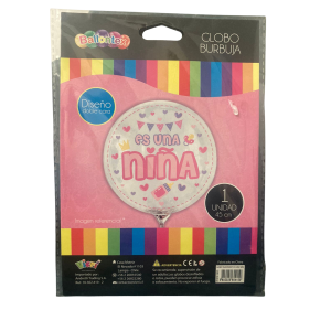 Globo transparente "es una niña"
