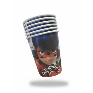 Vasos Polipapel Miraculous Ladybug 6 Unidades