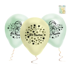 GLOBO IMPRESO R9 BAUTIZO 12 UNID PARTY
