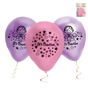 GLOBO IMPRESO R9 BAUTIZO 12 UNID PARTY