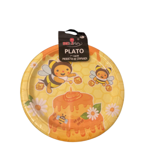 PLATO CARTON ABEJITA 6 UNID BELINA