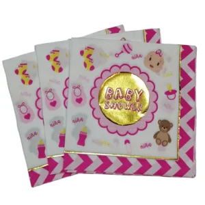 SERVILLETA BABY SHOWER ROSADA BLINGIN
