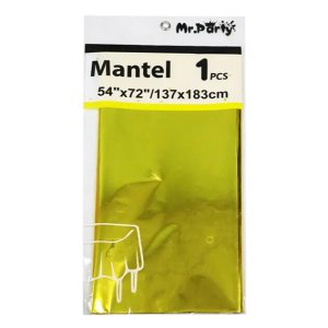MANTEL METALIZADO 137X183 DORADO MPA