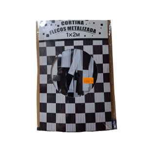 CORTINA FLECOS BLANCO NEGRO 1X2 MP