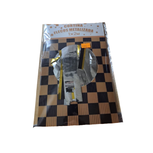 CORTINA FLECOS DORADA NEGRO 1X2 MPA