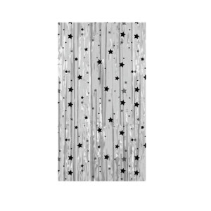 CORTINA METAL PLATA ESTRELLA  1X2